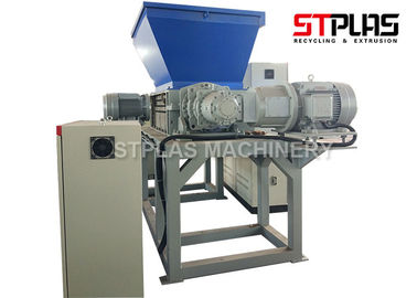 Waste Film Plastic Shredder Machine , Double Roller Plastic Recycling Crusher