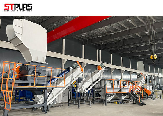 156kw 1000kg/H SUS304 HDPE ड्रम/बोतल/बास्केट/बैरल के लिए वाशिंग लाइन